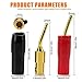 Oiyagai 4 Pcs Gold Plated 2mm Banana Plug Pin Screw Type, Audio Amplifier Wiring Plug Adapters Speaker Pin Connectors (2 Red + 2 Black)