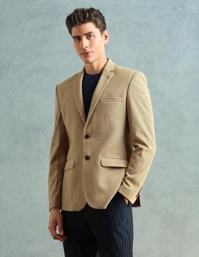Image of Arrow Men's Zero Calorie Slim fit Textured Blazer
