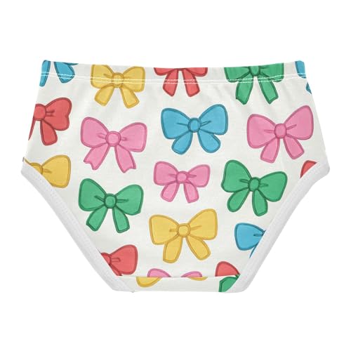 Bows Pattern All Seasons Girls' Panties Breathable Underwear for Girls in Sizes 2T,3T, 4T, 5T, 6Y and 8Y2