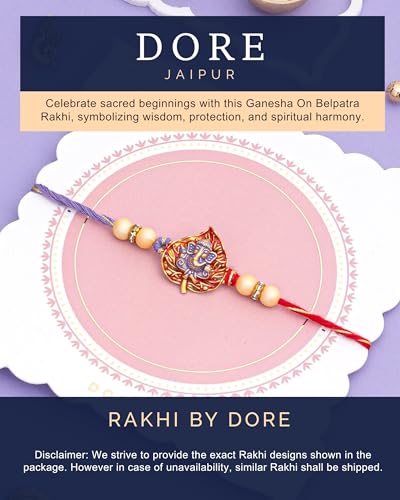 Image of Hyperfoods Rakhi with Chocolate Gift Hampers For Brother Raksha Bandhan Gift Hamper Little Joy Box Nuts and Dates Bar 160g with Ganesha Rakhi Roli & Rice Chocolates Gift Pack Rakhis with Gift Hamper For Brother