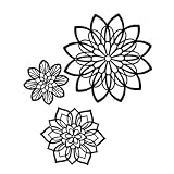 EffiFish Metallo Lotus Wall Art,Ferro Floral Silhouette Decor,Moderno fiore di metallo appeso,Lotus contemporaneo per SCULTURA