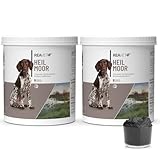 ReaVET Heilmoor für Hunde 2 x 1,3kg - Verbessert die Kotbeschaffenheit, Optimale Verdauung, Immunsystem, Magen-Darm-Aktivität, Appetit Anregung I Natürliche Heilerde Moor Hund, im 2er Set