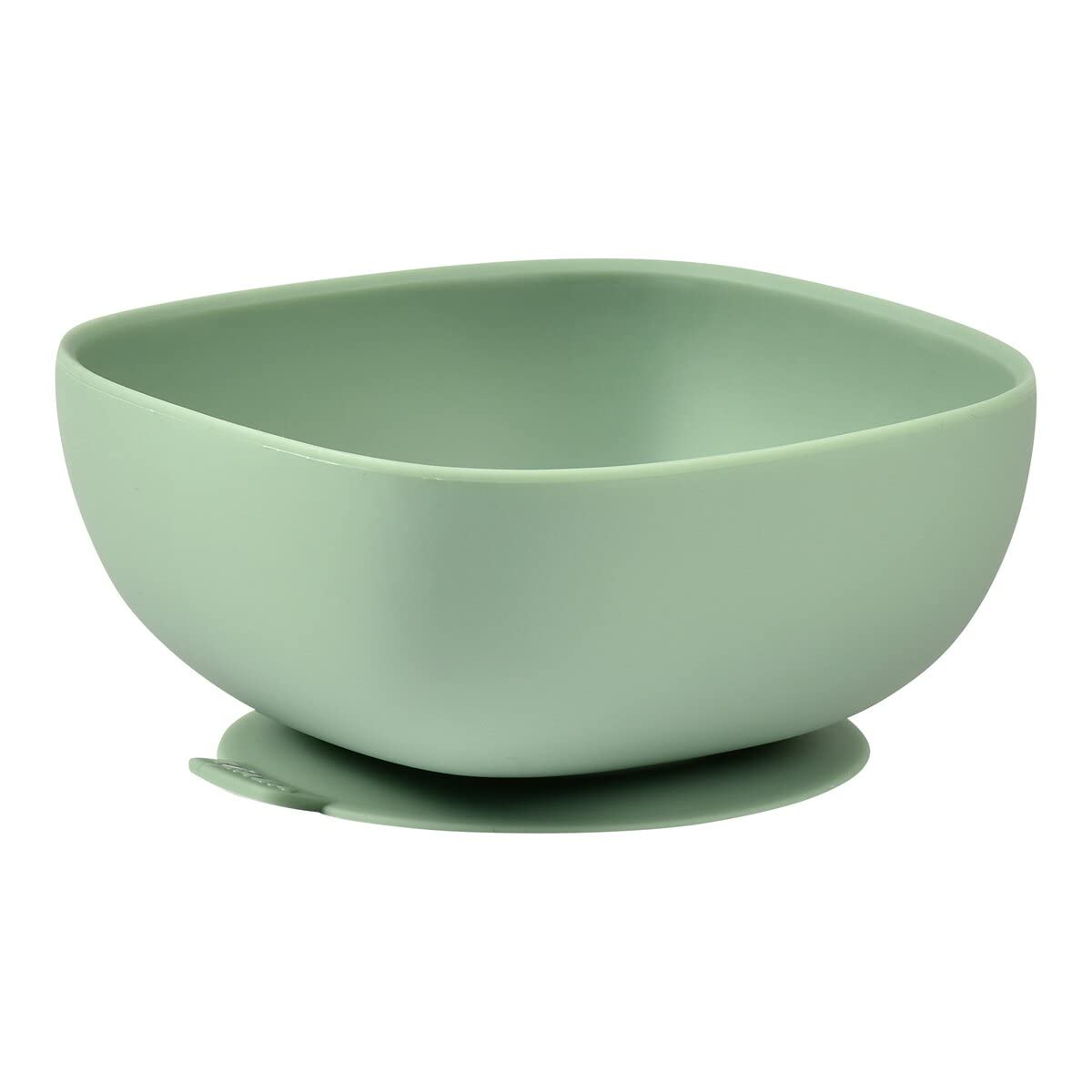 Beaba Silicone Suction Bowl - Non-Slip Baby Feeding Bowl for Self-Feeding & Baby-Led Weaning, Supple and Unbreakable Silicone BPA-Free, Sage Green, 4M+