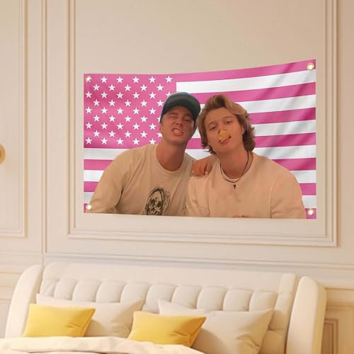 PTNQAZ JJ Maybank Bandiera americana da appendere alla parete, bandiera divertente su entrambi i lati, regalo per camera da letto, giardino, cortile, decorazione per esterni (colore: 18,7 x 58,4 cm)