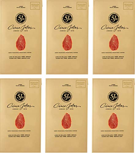 6 Pack Lomo 100% Ibérico Loncheado 80 g - Cinco Jotas