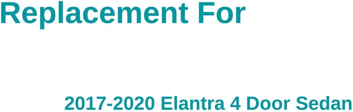 Driver/Left Side Rear Vent Window Glass Replacement For Hyundai Elantra 4 Door Sedan 2017-2020