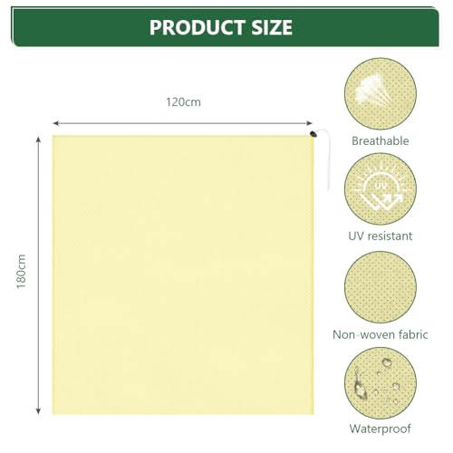 OFFCUP Plant Fleece Frost Protection Cover, 2pcs 60GSM 120×180cm Garden Fleece Frost Protection with Zip - Image 2