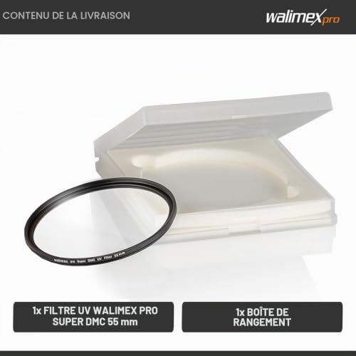 Walimex pro Filtre UV Slim Super DMC 62 mm – Filtre UV d'objectif de qualité supérieure Slim Seulement 2 5 mm 16 x Super DMC pour Protection d'objectif et Couleurs Brillantes avec boîte - vue 6