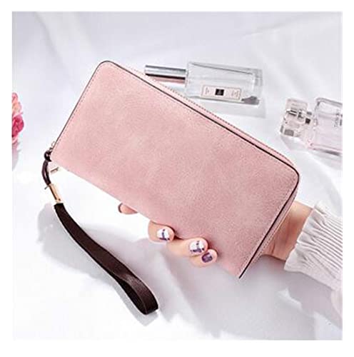 Diseñador Pulsera Carteras Mujeres Muchos departamentos Embrague Cartera Femenina Larga Tarjeta Grande Bolso de Las señoras Bolso (Color : A Pink) Cover