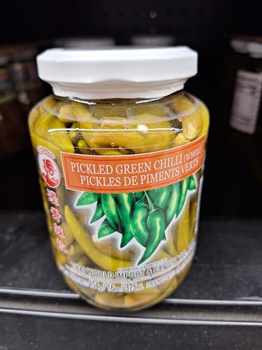 Cock - Cock Pickled Chili in Vinegar Bottle, Green, 16 Ounce
