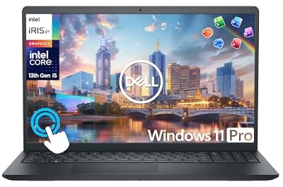 Dell Inspiron 15 Touchscreen Laptop for 2025-2026 Business Student Home, AI Computer, 15.6" FHD, 10-Core Intel i5, 16GB RAM, 1TB Storage (512GB SSD+500GB Ext) MarxsolAddon, Win 11 Pro, Lifetime Office