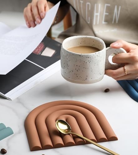 Miniatura 5 de Salvamanteles De Silicona, Sostenedor De Pote De Silicona Estera Antideslizante, Protector Colorido Para Sartenes, Resistente Al Calor, Protector Antiapilamiento Para Ollas, Tazas Y Otras Decoraciones