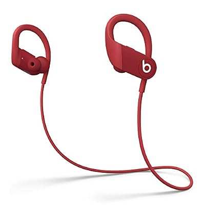 Beats Écouteurs sans Fil Powerbeats Haute Performance - Puce d'Écouteurs Apple H1, Bluetooth Classe 1, 15 Heures D'écoute, Écouteurs Résistants à la Transpiration - Rouge (Dernier Modèle)