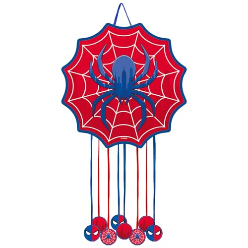 OH YEAH - Pincata de aniversário grande Spider 45 x 45 cm - decoração de festas infantis menino e menina - batatas grandes para encher com brinquedos e doces - fácil de encher