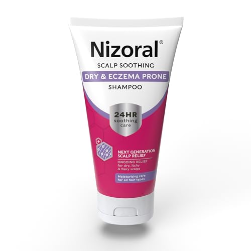 Nizoral Scalp Soothing Dry and Eczema Prone Shampoo, 24 Hour Soothing Care, Ongoing Relief for Dry, Itchy & Flaky Scalps, Get Soft and Silky Hair, Moisturising Care for All Hair Types, 1 x 200ml