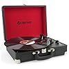 Giradischi Denver VPL-120BLACK design valigia. Altoparlanti integrati, uscita phono, compatibile con vinile 331/3, 45 e 78 RPM, Nero