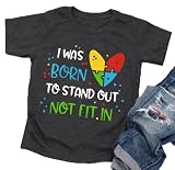 Toddler Autism Awareness Shirts for Boys Girls Funny Puzzle Piece Tshirt Kids Support Autism Blue Tee Mental Health Tops