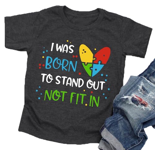 Toddler Autism Awareness Shirts for Boys Girls Funny Puzzle Piece Tshirt Kids Support Autism Blue Tee Mental Health Tops