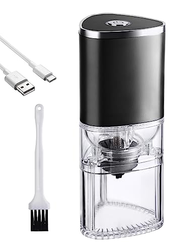 Nihome Burr Coffee Grinder, Portable Electric Coffee Bean Grinder With Conical Ceramic Grinding Burr For Office Travel Camping, Usb Rechargeable Spice Automatic Grinder For Beans Nuts Grains, Black #TOP25