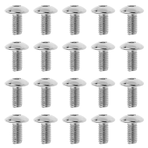 EMSea 20 Stück M6 x 12 mm Motorrad-Befestigungsschrauben Ersatz kompatibel mit Honda kompatibel mit Yamaha Motorrad-Verkleidungsschrauben