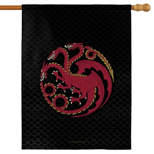 Graphics & More House of the Dragon Targaryen Sigil Scales 30x40 Double-Sided Outdoor Flag Durable Polyester Yard Banner for Porch Garden or Wall Indoor/Outdoor