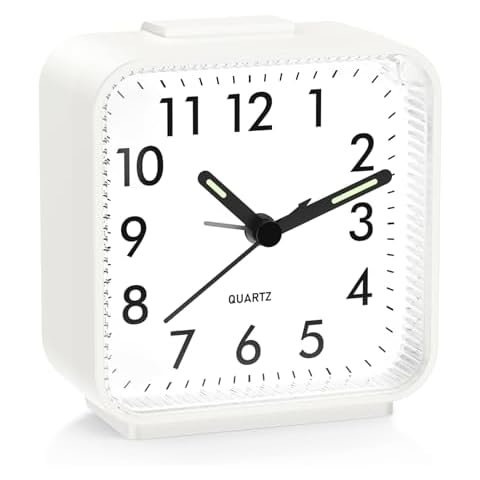 ORIA Silent Alarm Clock with Night Light Cover
