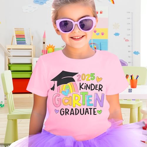 Kindergarten Graduation Shirt for Girl: Last Day of School Shirt Kids 2025 Preschool Graduation Gift Tee Top2