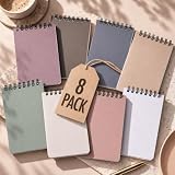 ZICOTO Aesthetic Pocket Notebooks Set Of 8 - Small 3x5 Spiral Notepads