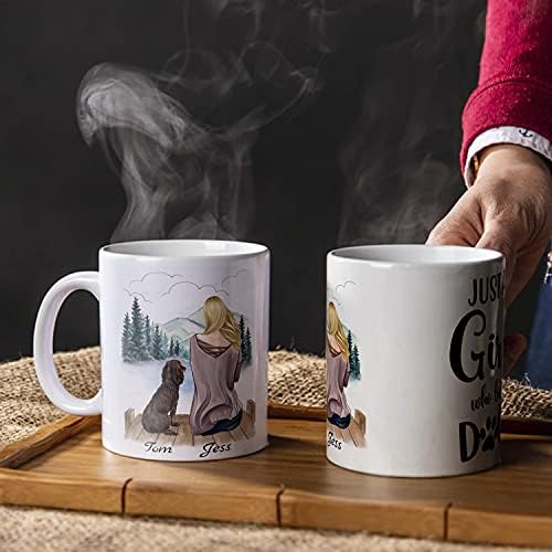 4GIFTSAKE Personalised Tea Coffee Mug for Women - 11oz Microwave Safe, Ceramic Cup with Easy-Grip Handle | Best Pet Friends Dog Lover Customised Gifts