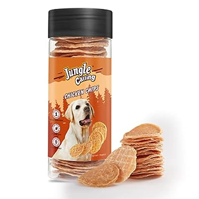 Jungle Calling Dog Treats - Single Ingredient Chicken Chips, Crunchy Jerky Training Treats for Dogs, 6 oz
