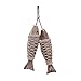 Only 2 Pieces Nautical Carved Wooden Fish Wall Hanging Ornaments Home Wall Rustic Wood Fish Sculpture Decor for Beach Theme Lake House Decorations