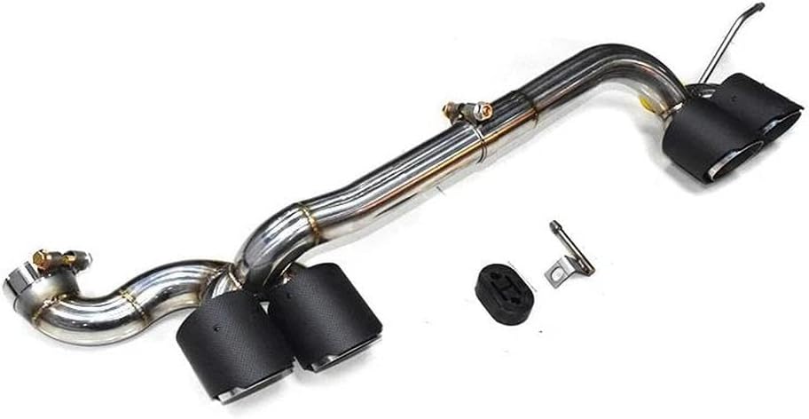 Stainless Steel Car Exhaust For BMW E90 E92 E93 320i 318i Upgrade For M4 Bumper Muffler Tailpipe Exhaust System Rear End Components(Carbon Fiber)
