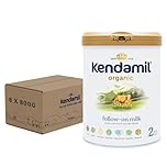 (6x800g) Kendamil Organic Follow On Milk, Stage 2 – British Made, Organic Whole Milk Formula – with HMOs, No Palm Oil, No Fish Oil, No SOYA, No GMOs