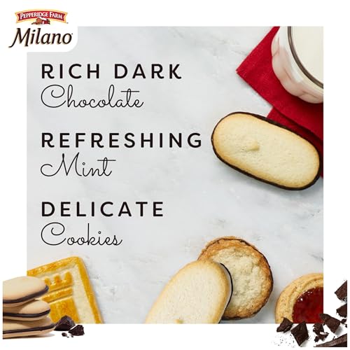 Image of Pepperidge Farm Milano Mint Chocolate Cookies, 7 OZ Bag (15 Cookies)