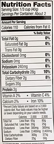 Made in Nature Organic Dried Mangoes, Non-GMO, Gluten Free, Unsulfured, Vegan Snack, 3oz (Pack of 1), Packaging May Vary