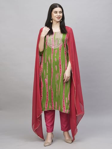 Image of GoSriKi Women's Kurta with Pant & Dupatta