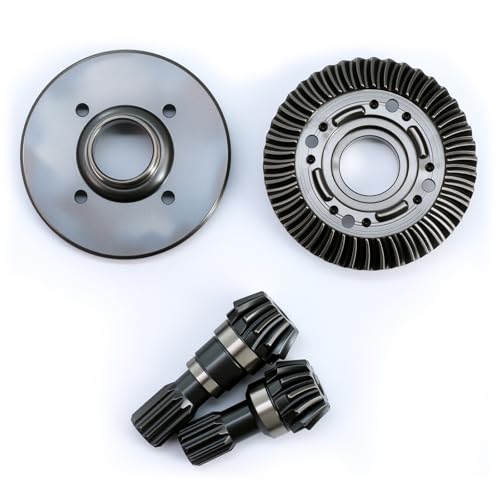 BENMAZ Steel Front Rear Differential 42T Ring Gear & 13T Pinion Gear for 1/5 X-MAXX 8S,Replace#7779#7777#7778