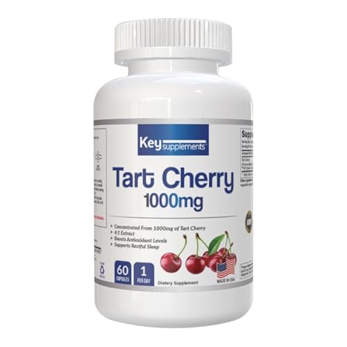 Key Supplements Tart Cherry 1000mg, 60 Capsules