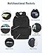 Mancro Diaper Bag Backpack, Multifunctional Dad Diaper Bag with 2 Side Insulated Pockets, Travel Water Resistant Baby Diaper Backpack for Men Women with Stroller Straps, Black