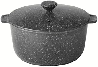 Pioneer Woman Prairie Signature 5 Quart Nonstick Cast Aluminum Dutch Oven, Charcoal Speckle