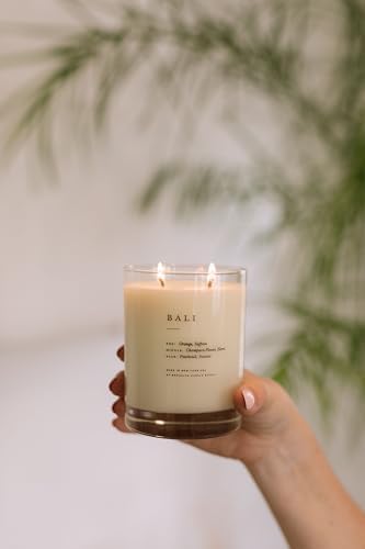 Brooklyn Candle Studio Bali Classic 2 Wick Candle - Luxury Scented Candle, Vegan Soy Wax, Hand Poured in The USA, 70 Hour Slow Burn Time - 13oz
