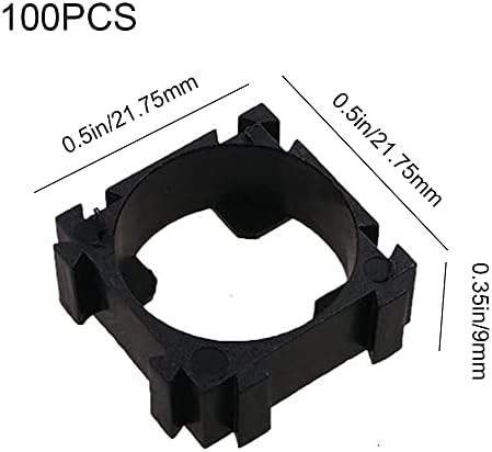 100 Pcs Li-ion Battery Holder Stand Plastic Mental Mini Cylindrical Battery Pack Bracket Lithium Cell Battery Holder for 18650 Li-ion Battery