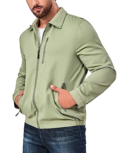 Little Donkey Andy Men's Lightweight Windbreaker Casual Jacket Spring Fall Softshell Outwear for Hiking Travel