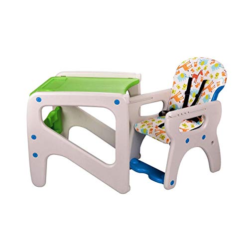 Cadeirão 2 em 1 Vira-Mesinha e Alimentação Star Baby Verde