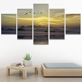 SIGNWIN 5 Panel Canvas Wall Art Modern Art...