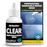 GlasWeld Windshield Repair - Professional Liquid Glass Repair Resin - Ideal for Rock Chips and Crack Damage - Premium Results - Warm Weather Clear