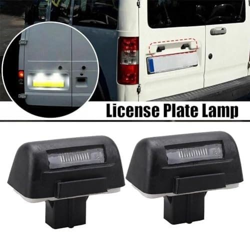 Luz Trasera Compatible con Ford Para Transit Para MK6 Para MK7 1985-2013 2 Piezas Lámpara De Placa Matrícula Trasera Compatible Para Para Connect 2002-2013