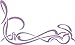 Produktbild PEMA INDIGOS UG - Wandtattoo Wandsticker Wandaufkleber Aufkleber e436 hübsche Skulptur Tribal Ranke Pflanze Blume Blüte Blatt 80x48 cm - Flieder