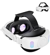 Iesooy Head Strap for Quest 3 with 6000mAh Battery Pack: Multi-Angle Free Adjustment Elite Strap ...