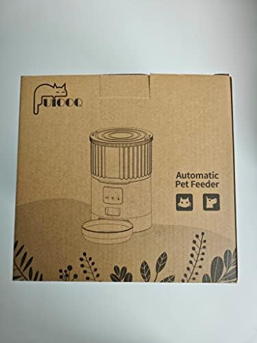 Automatic Cat Feeder, 4L Timed Food Dispenser with 10s Voice Recorder, UIOOQ 2.4GHz WiFi , APP Control,Twist Lock Lid,Up to 12 Portions 10 Meals Per Day, for dogs and cats